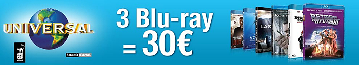 Du 1er juin au 30 juin 2011, profitez de l'offre 3 Blu-ray = 30* avec le code promotionnel 46JDEN32